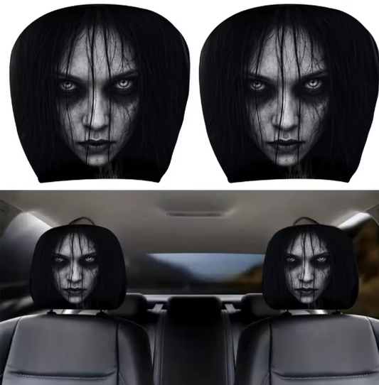 Fundas de Cabecera para Auto con Cara de Terror